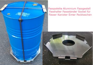 Fasspalette Aluminium Fassgestell Fasshalter Fassständer Sockel Fässer Kanister Eimer Packtaschen